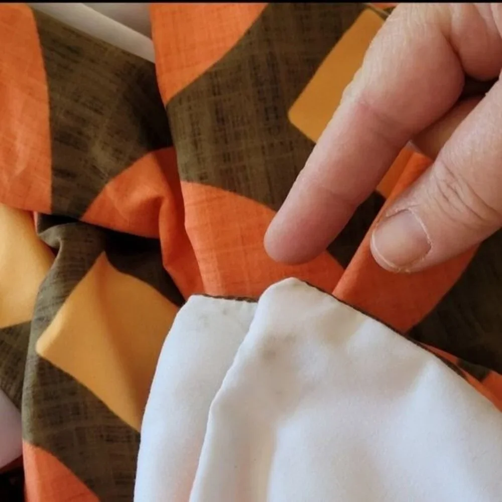 Rare Designer Caroline Okun mid century modern Queen duvet